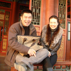 A couple at the Summer Palace